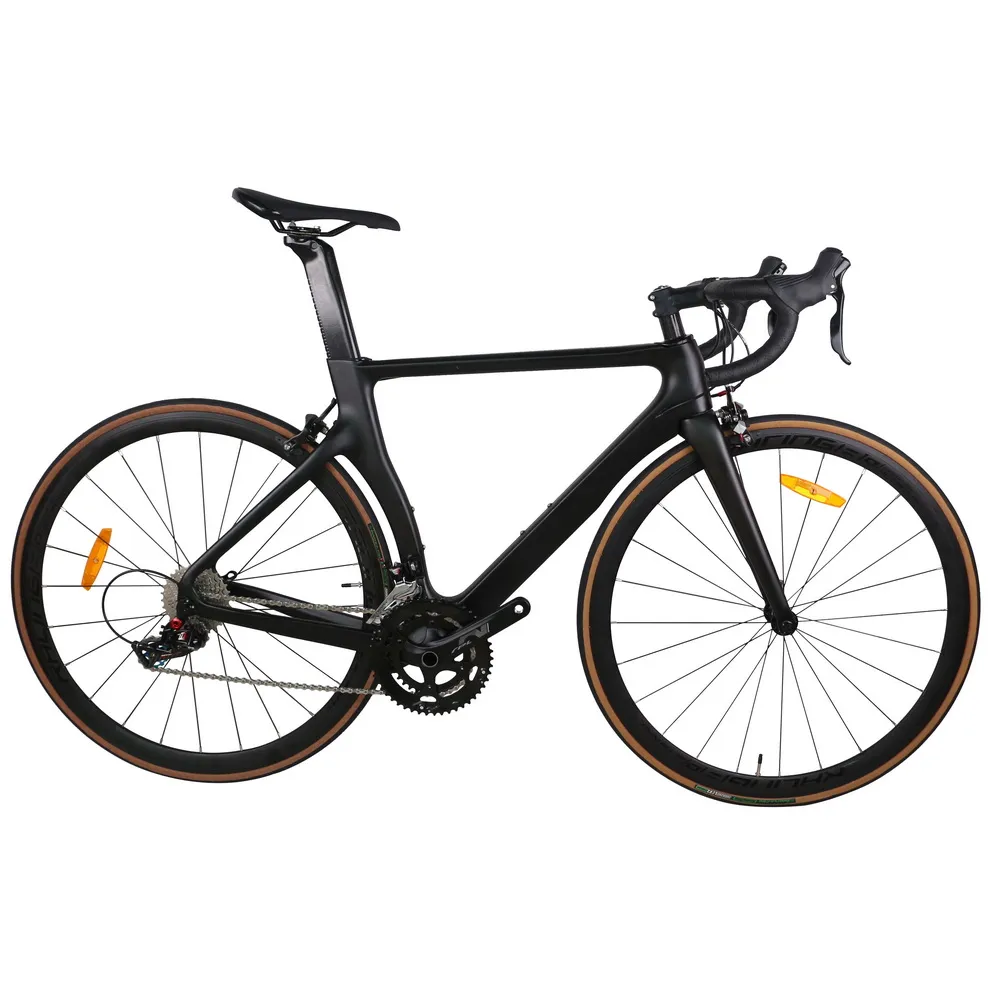 Freio de aro de ciclo de carbono 700C Aero Racing Road Bicicleta completa TT-X2 com conjunto de rodas de alumínio de 22 velocidades 46/48/50 /52 /54cm