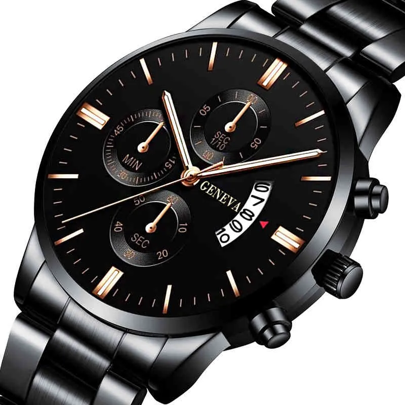 Q830 Men Quartz Chronograph Tachymeter Black Dial 41.5mm Man Wristwatch Calender Timer Casual Quartz Watch