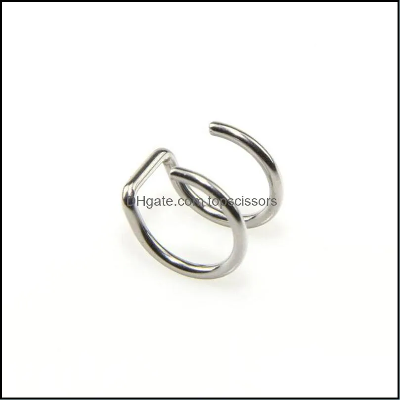 anodized stainless steel ear cartilage cuffs colorful septum earrings for women and girls