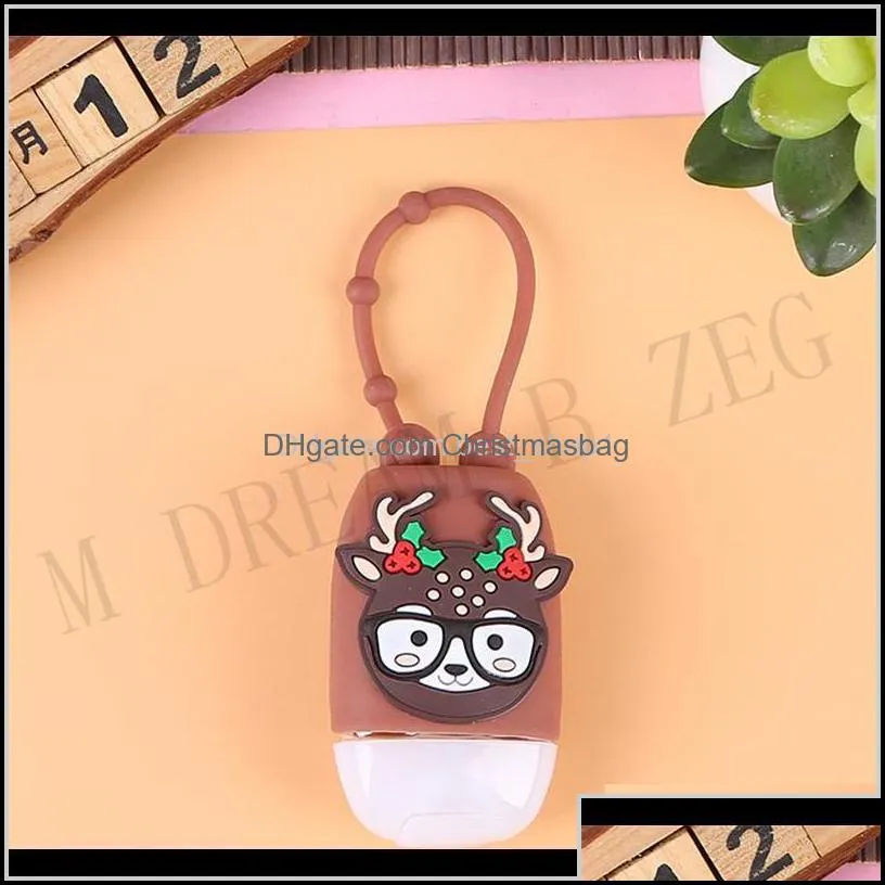 Party Favor 30Ml Sanitizer Keychain Silcione Cartoon Mini Cover Gel Hand Soap Bottle Holder With Refillable Travel Ilzj6 Cbhwr