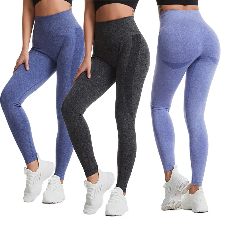 Spodnie jogi dla kobiet Wysokiej talii trening Pant Legginsy dla kobiet Gym Designer Elastyczna Fitness Lady Ogólne pełne Rajstopy Mull Color Black Grey Różowy