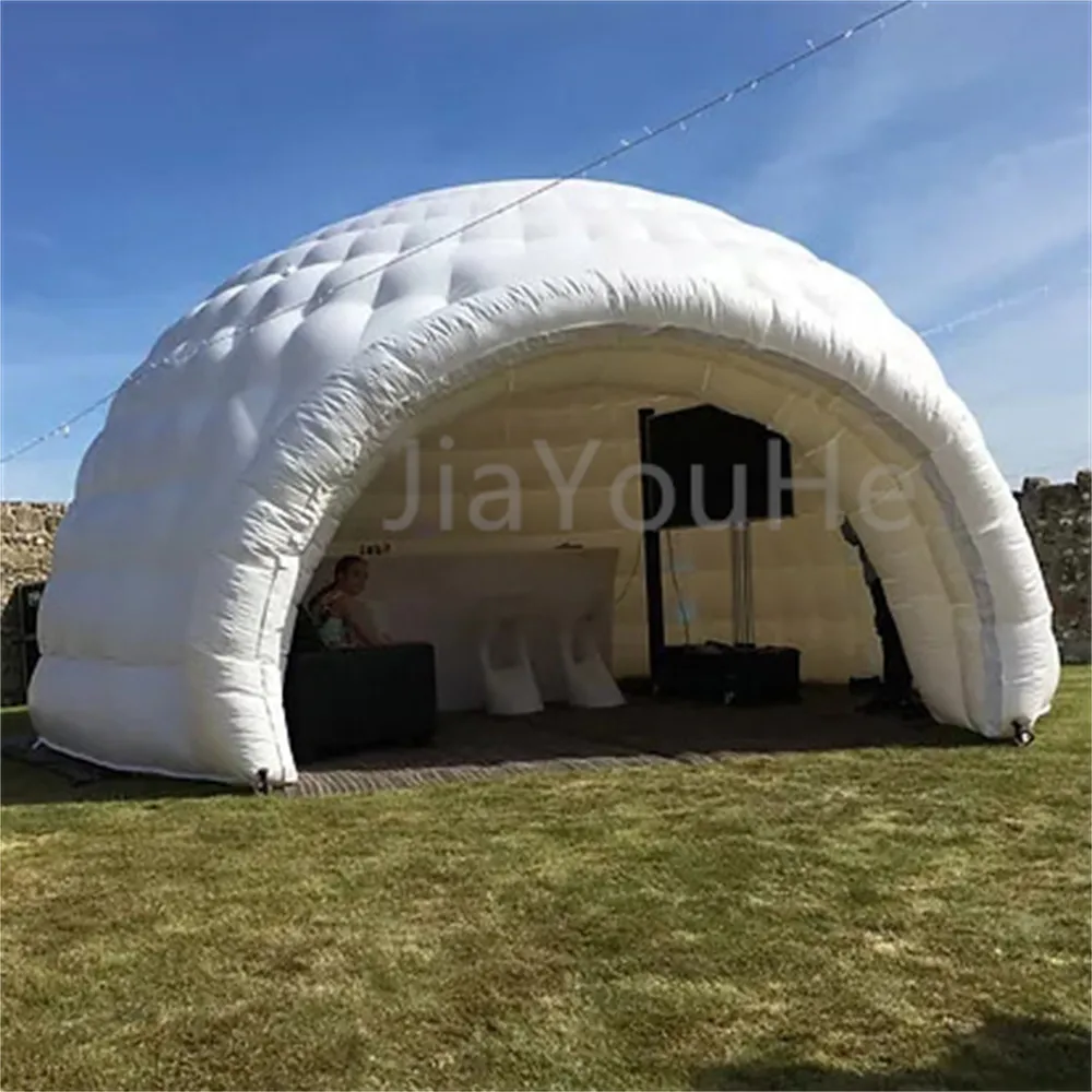 야외 0.4mm PVC 텐트 캠핑 대형 풍선 Igloo Dome 텐트 텐트 내구성 클럽 파티 부스 광고 웨딩 모바일 홈 대피