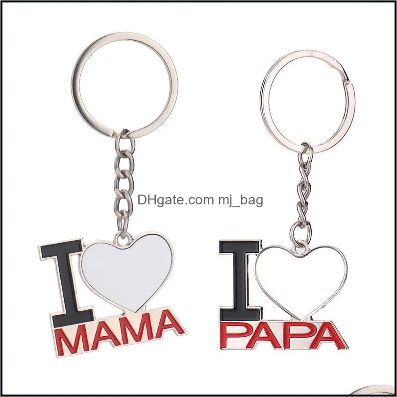 party favor sublimation keychain love mom mother`s day bag european and american ornaments ilovemama