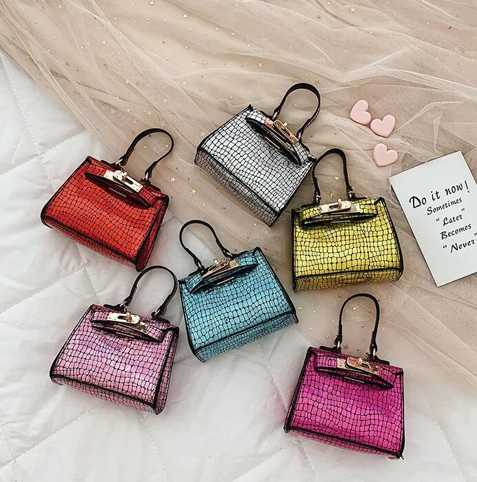 Children handbag sequins individual character bags single shoulder small bag across the body style mini purse