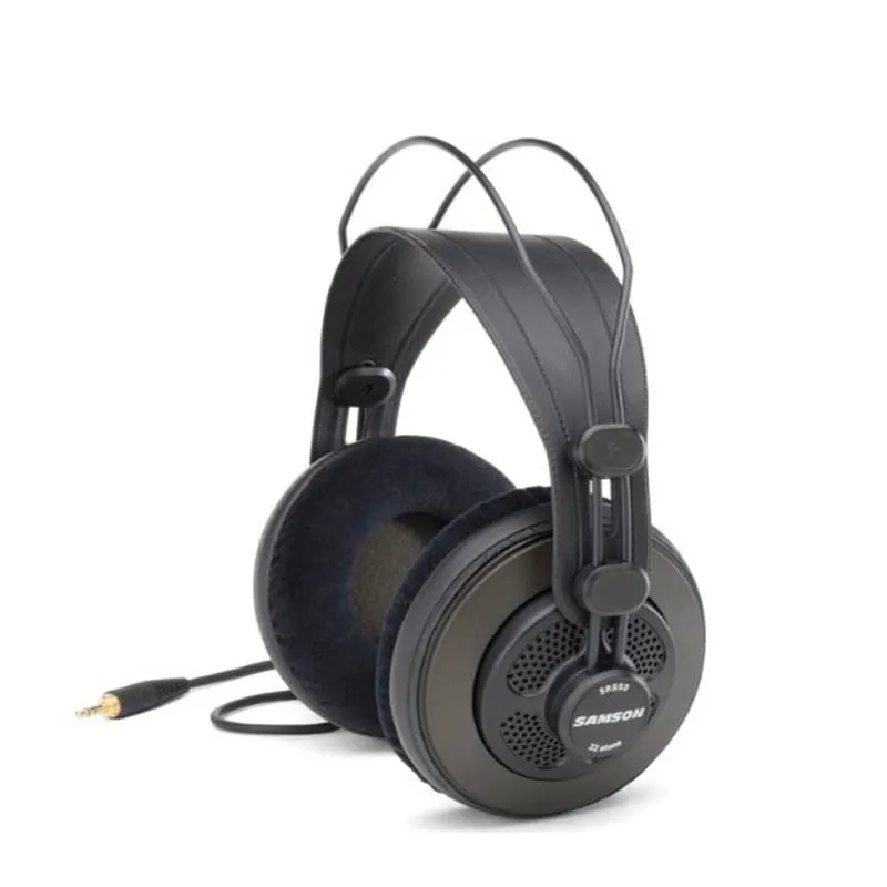 Fones de ouvido Fones de ouvido 100% Original Samson SR850 Monitor Profissional Headset Dinâmico Semi-open-Back Studio Referência Fone de Ouvido para Mússia