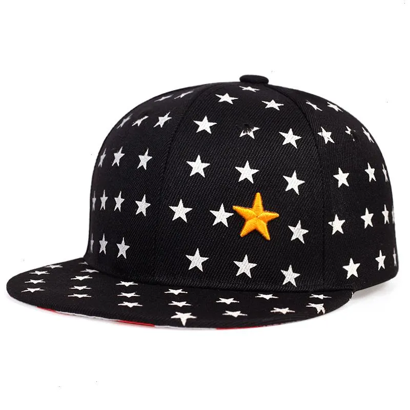 Cenas de beisebol de cinco pontas de estrela com cinco pontas Captos de beisebol de algodão e garotas Chapéus de verão Sun Kids Snapback Gorras