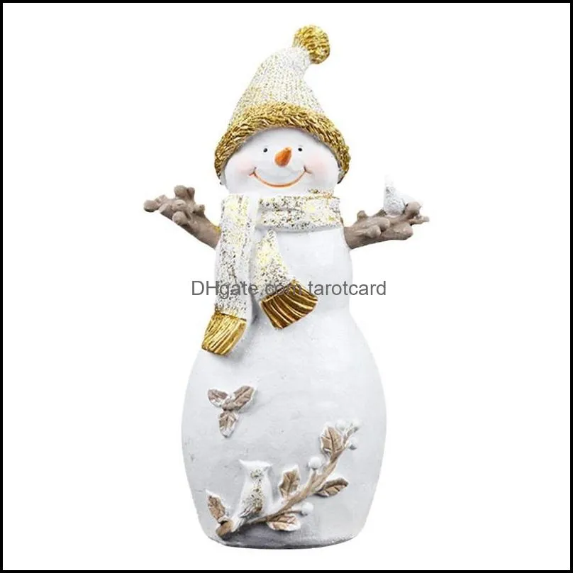 Party Decoration DIY Christmas Snowman Pendant 2022 Resin Doll Year Crafts For Gift Home Decor
