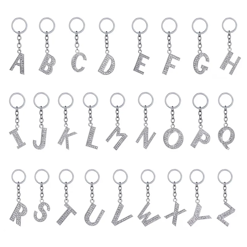 Diamante letter keyring on sale