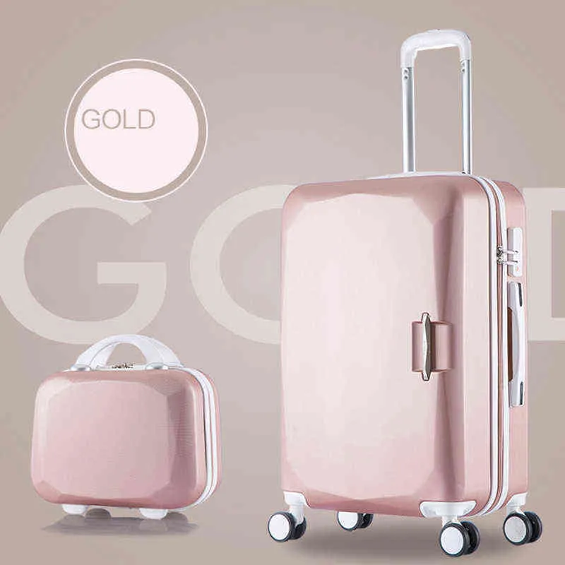 Inch High Capacity Rolling Luggage Spinner Students Password Suitcase