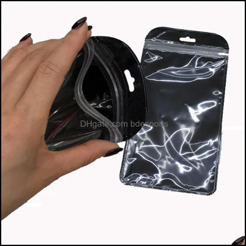 Zip lock bags Zipper Retail Package Bag Cell Phone Case Plastic Clear Packing Bags Zipper Zip Lock Hang Hole Package Pouches