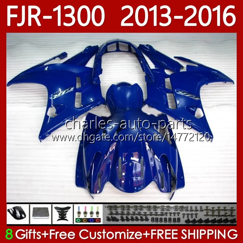 OEM TRABALIFICAÇÃO PARA YAMAHA FJR-1300 FJR 1300 A CC Gloss Azul FJR1300A 2001-2016 Anos Moto CORPO 112NO.32 FJR1300 13 14 15 16 FJR-1300A 2013 2015 2016 Kit de Feira