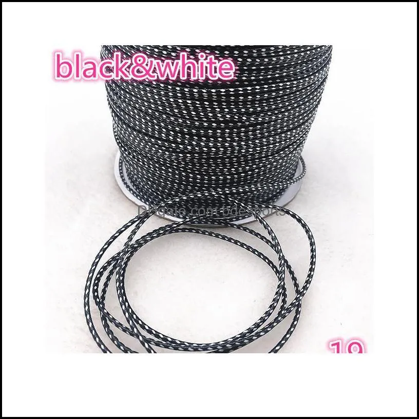 10meters Dia 1.0 /1.5mm Waxed Cotton Cord Waxed Thread Cord String Strap Necklace Rope Bead For Jewelry Making Diy qylvNS