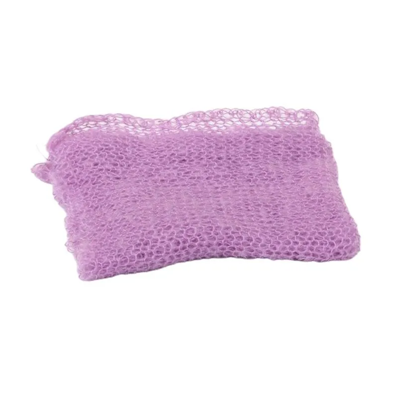 Täcken Swaddling 9 Färger Mjuk Baby POGGE PROPS Cotton Blanket Wraps Stretch Knit Wrap Born Po Cloth Tillbehör 40 * 60cm