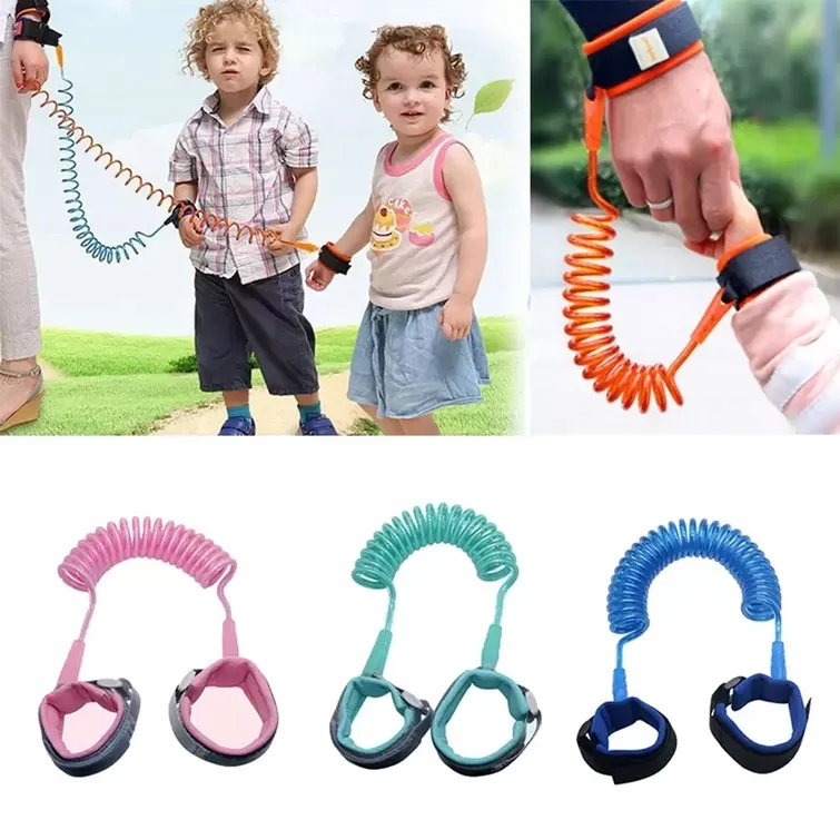 1,5 m Barn Anti Lost Rem Out of Home Kids Safety Wristband Toddler Harness Leash Armband Barn Walking Traction Rope F0422