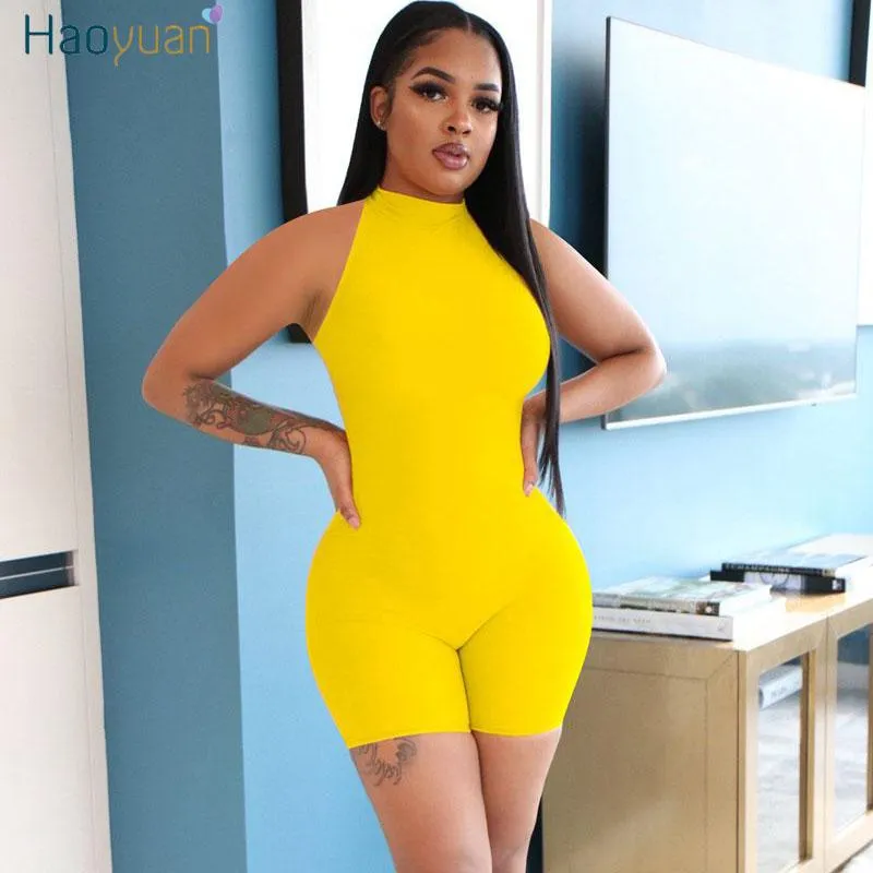 Sleeveless Jumpsuit Bodycon Short Romper Fashion Patchwork Sporty