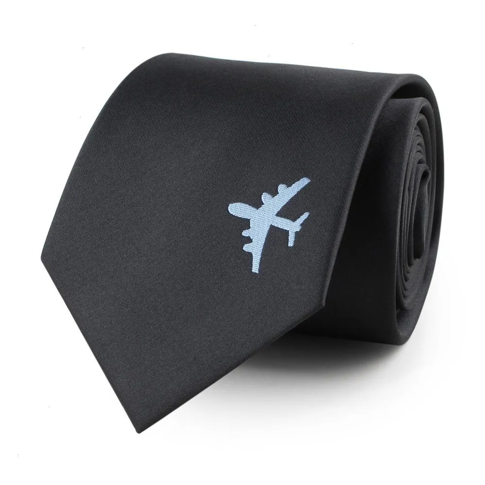 Moda 8cm Air Plano Padrão Ctuca Sólida Empresas Belas Belos laços legais Para homens Estilo de aeronaves vestidos Cravate