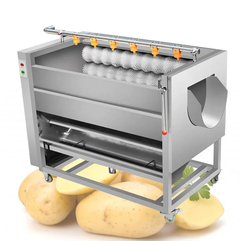 Commercial Potato Cleaning Peeling Machine Electric Fruit Vegetable Taro Trotters Washing Maker Carrot Seafood Roller Pumpkin Machine