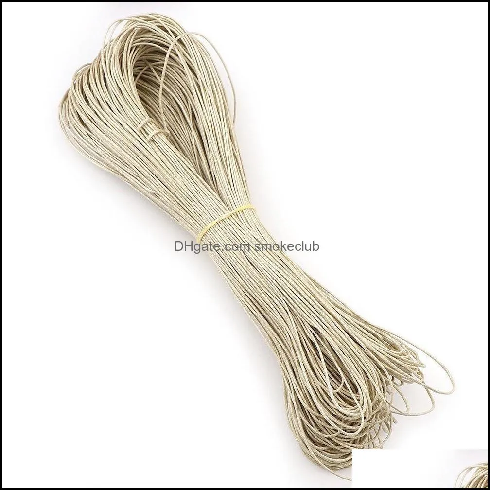 1mm 70m Lot Colorful Cotton Wax Line Rope Stretch Cord Beads String Strap Rope Diy Jewelry Make Necklace Accessories H jllQDE