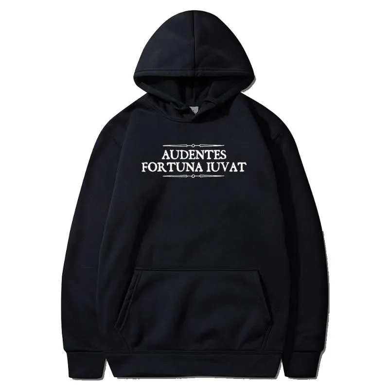 Heren Hoodies Sweatshirts Audentes Fortuna Iuvat Fortune geeft de voorkeur aan de gewaagde Latin Tops Hoodie Hip Hop Lange Mouw Printable Comfortableen's