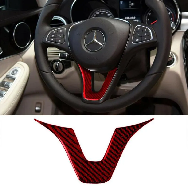 Steering Wheel Covers Red Carbon Fiber Chin Trim Lightweight Anti Rust