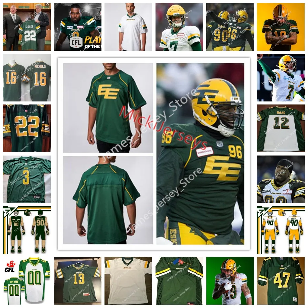 2022 Custom CFL Edmonton Elks genähtes Fußballtrikot 30 Martese Jackson 34 Ante Milanovic-Litre 32 James Wilder 27 Tanner Green Martavis Bryant Emmanuel Arceneaux