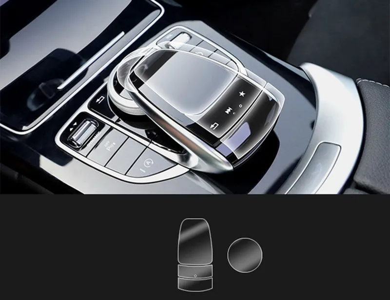 Für Mercedes Benz W205 W213 CEGV GLC Klasse X253 W463 G463 G500 Auto Center  Konsole Multimedia Maus Taste TPU Schutz film Zubehör