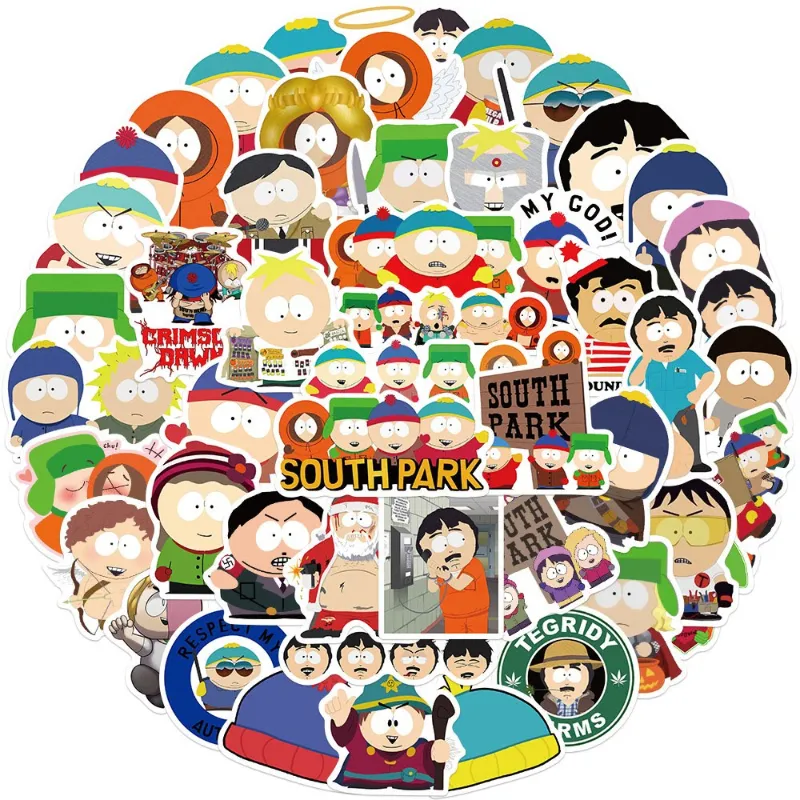 50 Stks South Park Cartoon Figuur Stickers Graffiti Kids Speelgoed