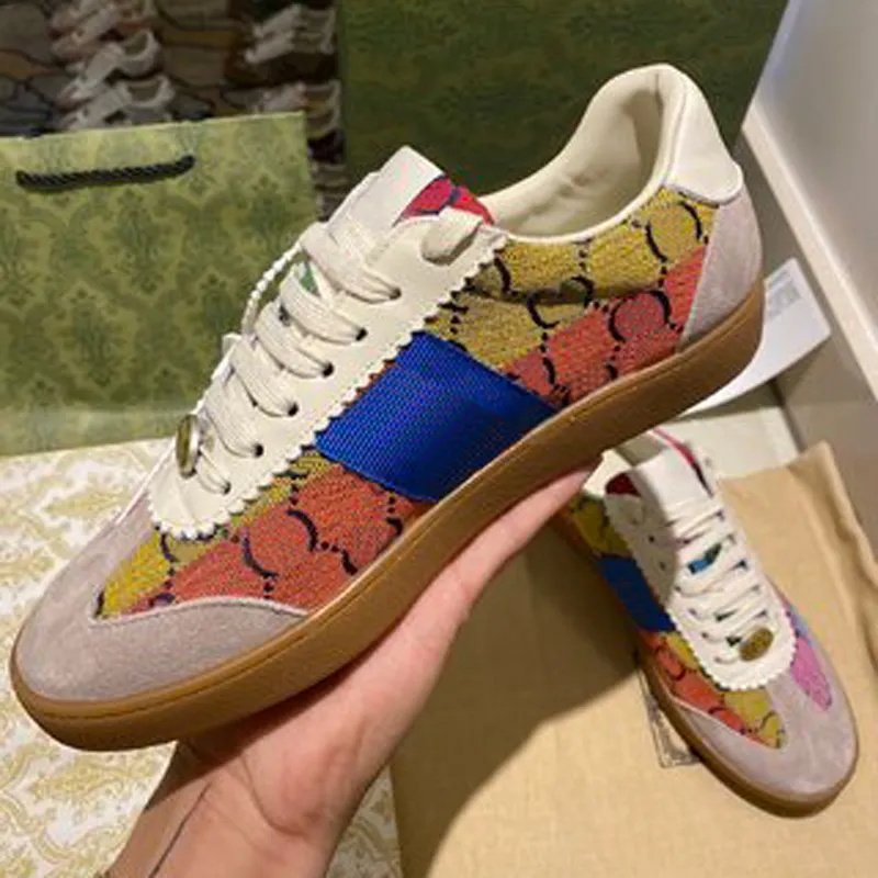 Sneaker Di Moda Unisex In Rosso Verde Con Accenti In Pelle Scarpe In Tela A Pizzo Piatto Casual Dimensioni 35 45 Da 221 44 DHgate