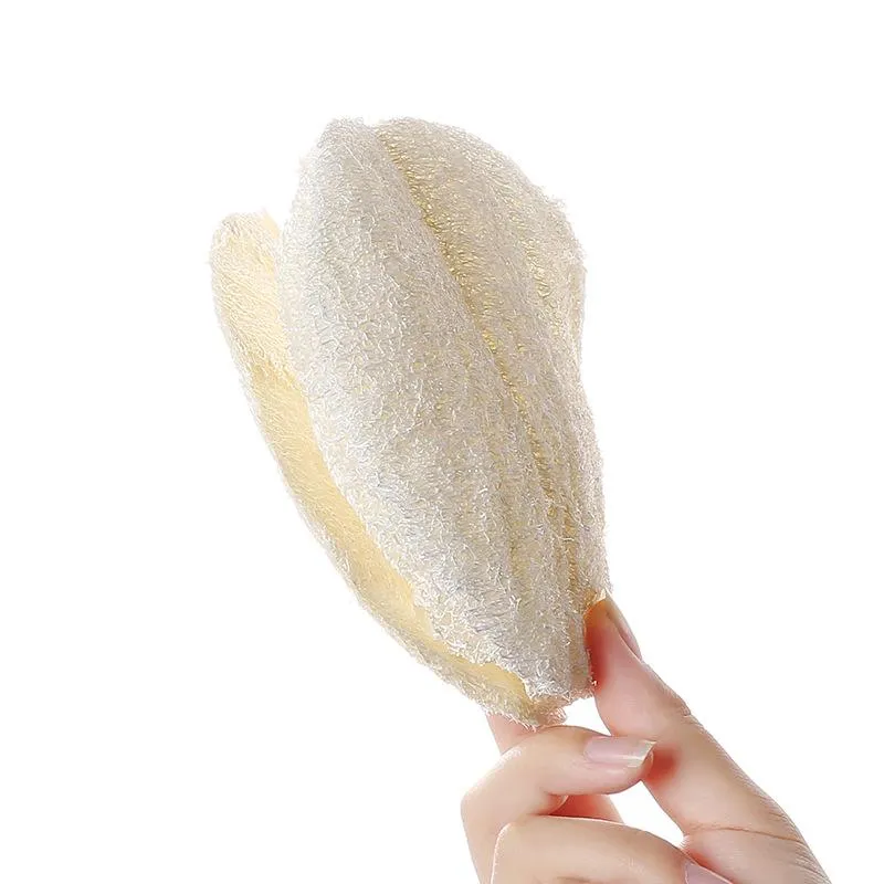 Natural Loofah Facial Pads Loofah Disc Makeup Remove Exfoliating Face Loofah Pad Small Size Luffa Loofa DH8888