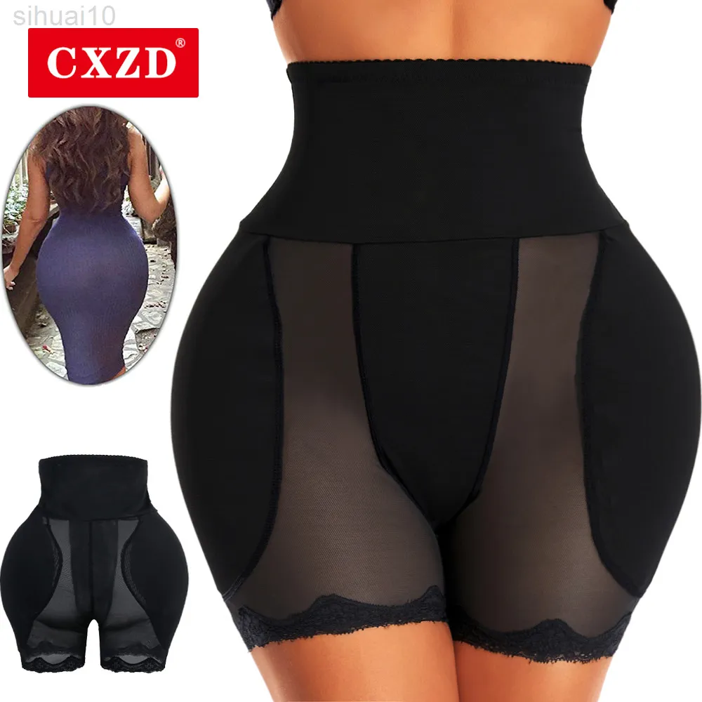 CXZD Butt Kaldırıcı Kontrol Panties Vücut şekillendirici sahte ped köpük yastıklı kalça arttırıcı iç çamaşırı dişi shapewear kum saati gövdesi L220802