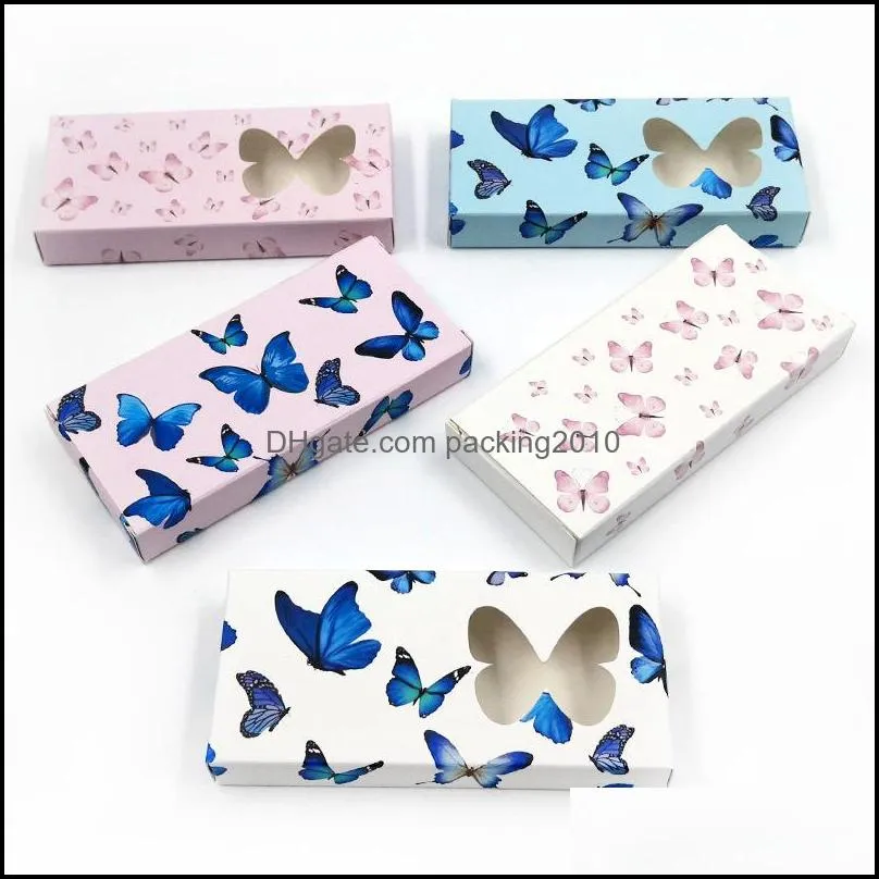 Butterfly False Eyelash Packaging Box 3D Mink eyelashes Boxes Empty Case Paper Lash Package 11 Styles