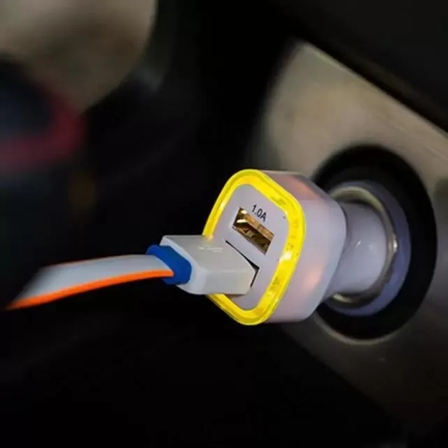 Günstigeres LED-Dual-USB-Autoladegerät, tragbares Fahrzeug-Netzteil, 5 V, 1 A, für Samsung S8 Note 8-Ladegerät