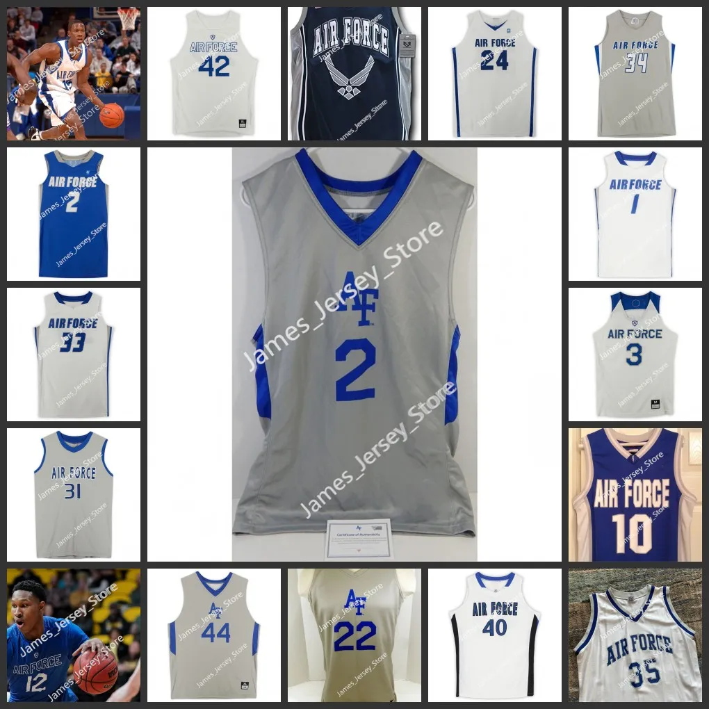 2022 NCAA Custom AF Falcons zszyty koszulka koszykówki 42 Tucker Nooe 0 Joseph Octave 5 Ethan Taylor 30 Camden Vander Zwaag 10 A.J. Walker Mason Taylor Nick Rene Jerseys