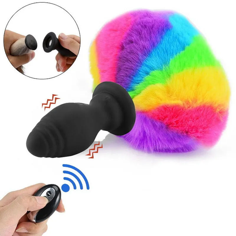 Remote Vibrating Anal Plug Tail Vibrator Sexy Toys... From Ty2542129671,  $27.6