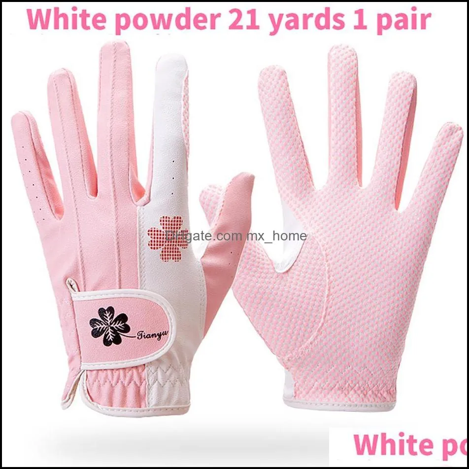 New style golf gloves sleeves women Korean style microfiber cloth silicone non-slip gloves fasta34a13 a07