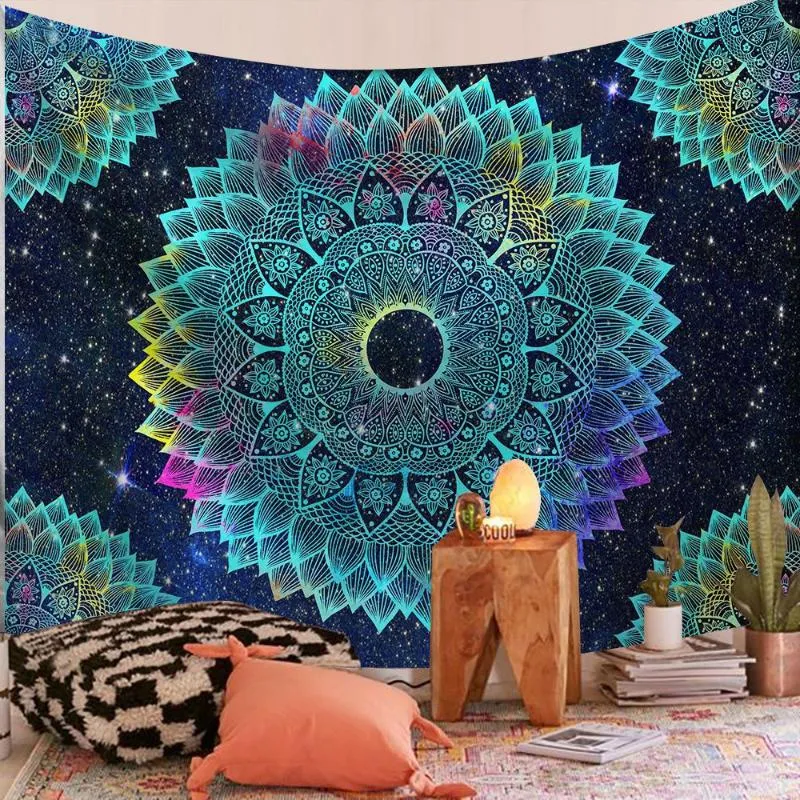 Tapisseries tapisserie tenture murale Mandala sable plage serviette jeter tapis bohème couverture dormir couvre-lit décor à la maison