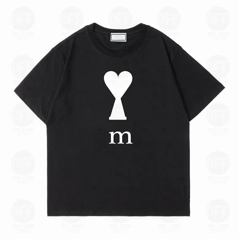 Herren Amis T -Shirt Designer T -Shirts Hip Hop Fashion Paristshirts Drucken kurzarm hochwertiger Amis -Shirts Mann T -Shirt Polo Chothes Paris Shirts Tees 9398