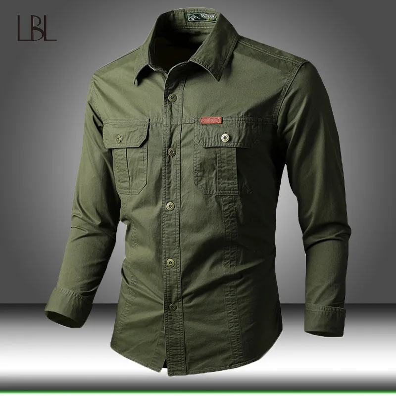 Mens Casual Shirts Men Army Tactical SWAT Soldiers Military Combat Shirt Male L 220823