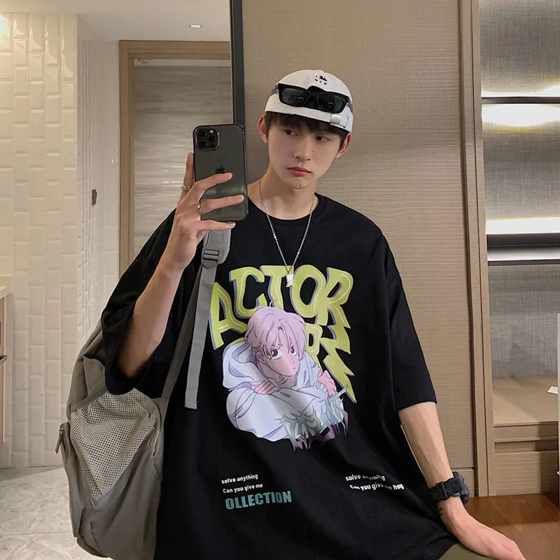 Privathinker Acteur Boy Anime Graphic Men T-shirt Summer Summer Man T-shirt Harajuku Oversized Casual Cotton Mens Clothing 220616