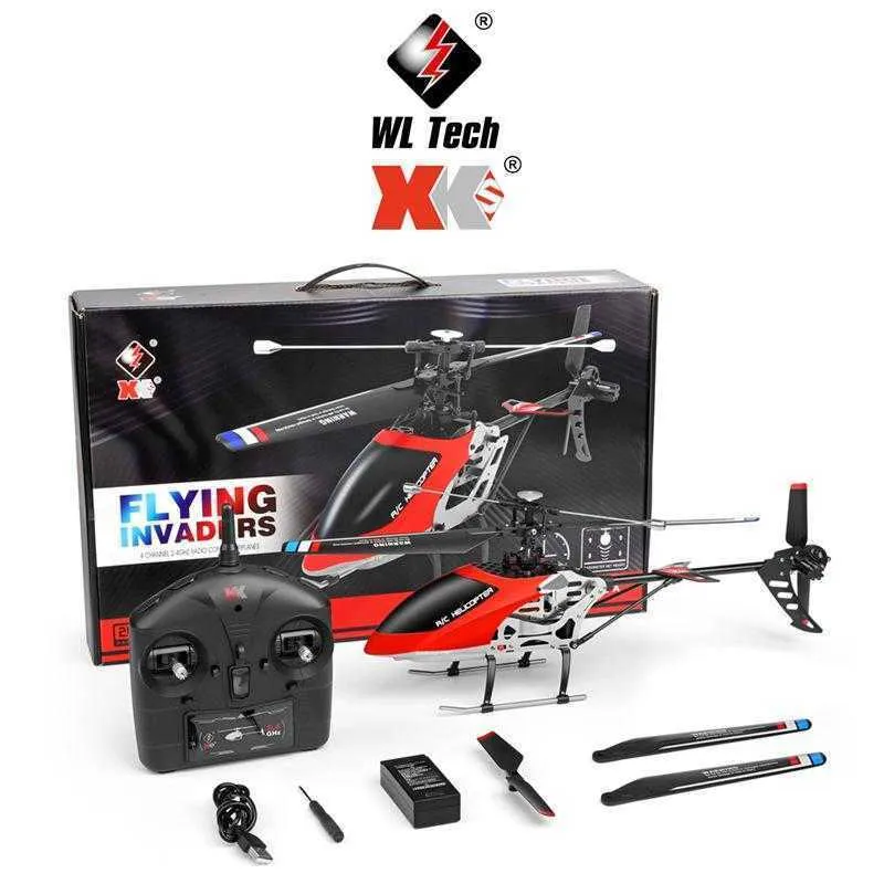 WLToys XK V912A RC Helicóptero 4CH 2.4G Helicóptero fixo Helicóptero Dual Motor Atualizado V912 Quadcopter Aircraft Toys for Kids Gifts