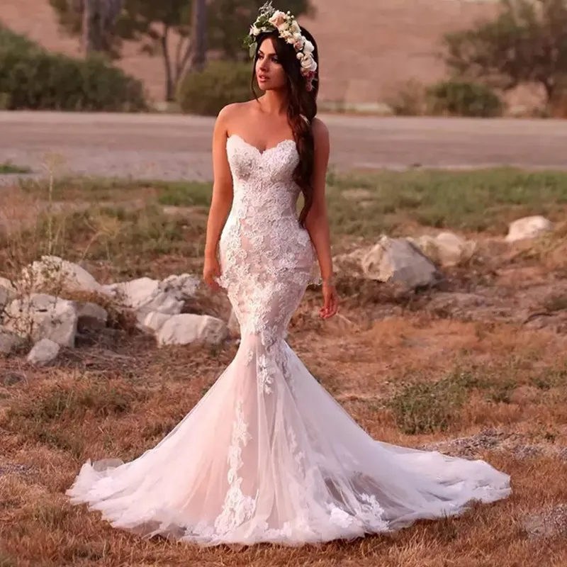 Sweetheart Mermaid Lace Mermaid Wedding Dress With... From Fittedbridal,  $235.18 | DHgate.Com