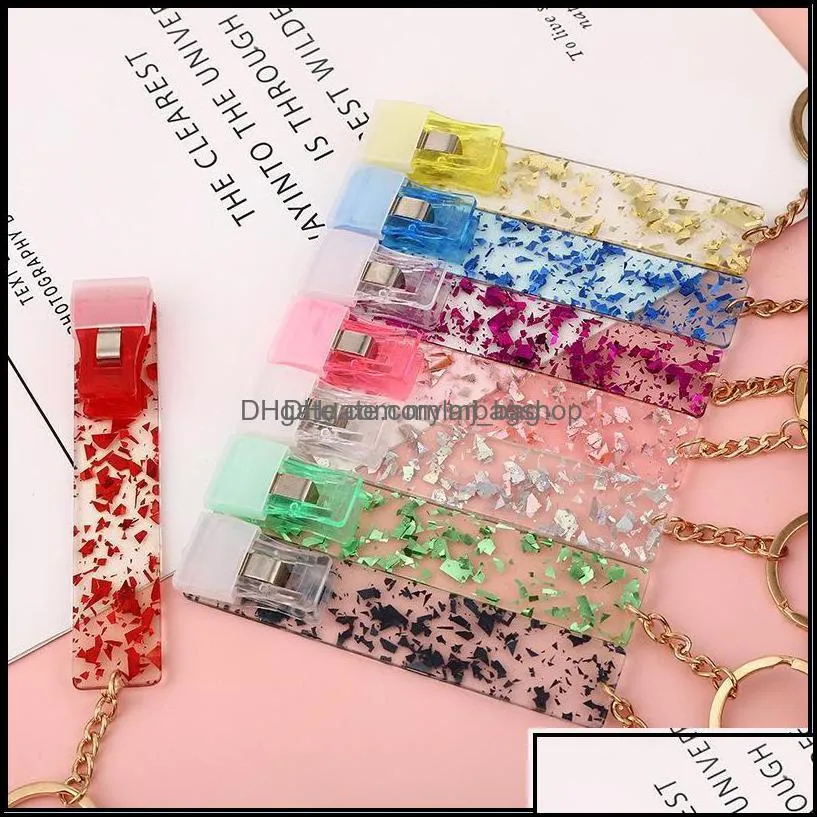 Party Favor Event Supplies Festive Home Garden Debit Credit Card Grabber Keychain Atm Plastic Clip For Long Nails Contactless Bank Cards