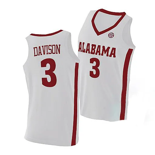 JD Davison Alabama Crimson Tide Basketball Jersey 2022 NCAA Stitched