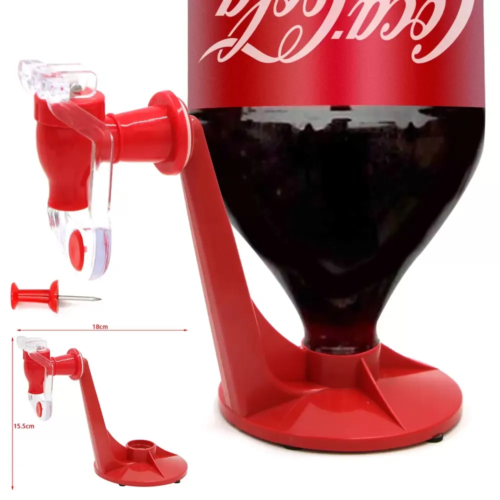 Drinkware handle soda drink dispenser fles cola omgekeerde drinkwater dispenser schakelaar voor gadget party home bar tools