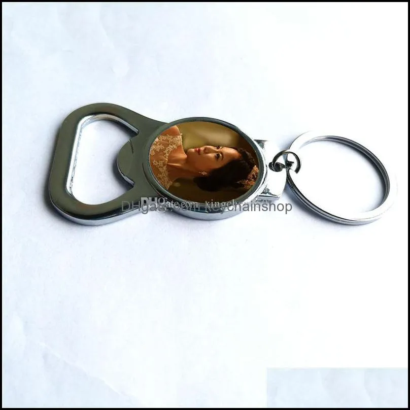 sublimation blank key chain metal key ring with bottle opener hot transfer printing diy blank consumables