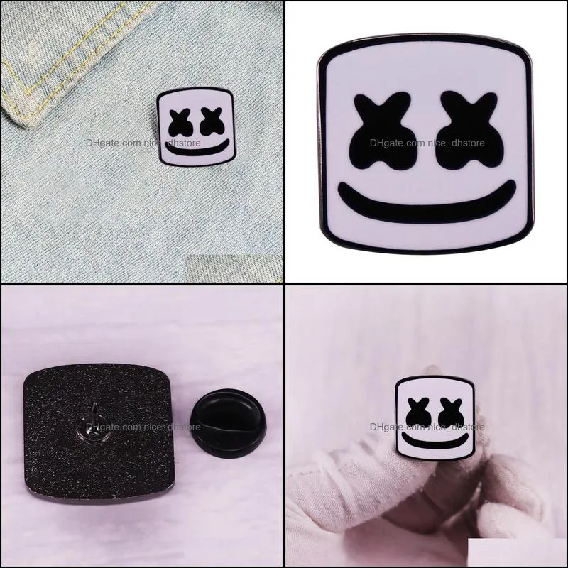 marshmallow-helmet mask brooch dj music festival mask inspiration badge novelty creative costume accessories