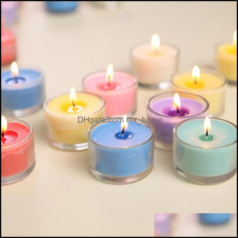 fashion romantic glass candles for wedding decorations mini love scented candle gel wax party supplies