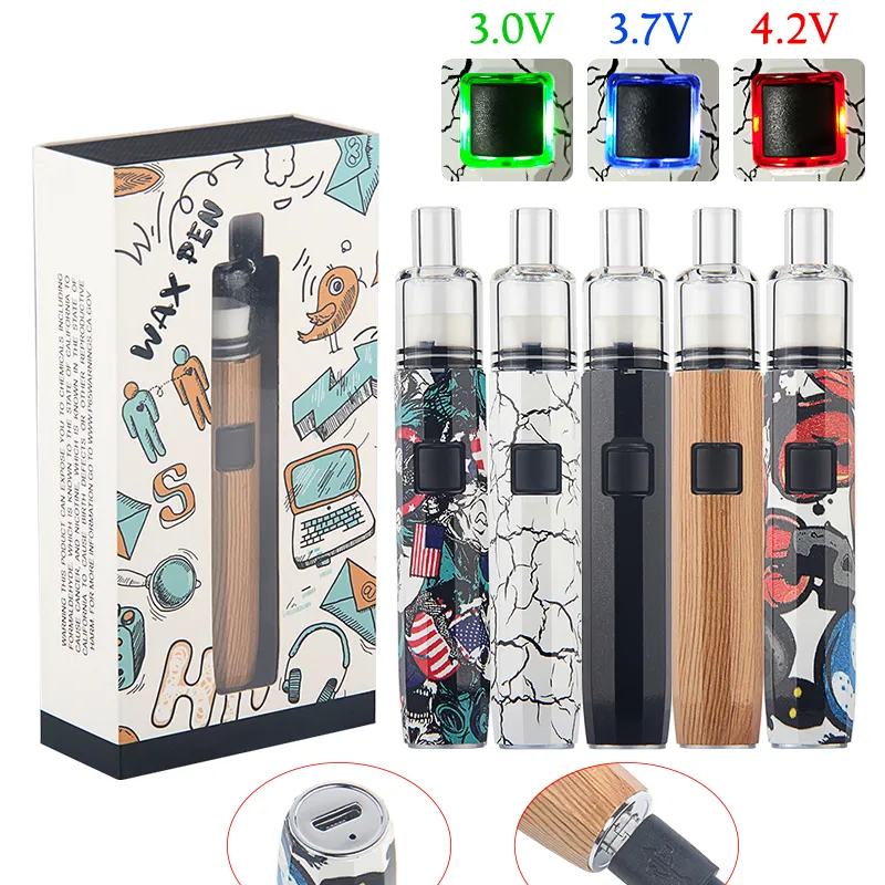 Portable Beleaf Dab Wax Vaporizer Pen 2ml Tank Starter Kit med förvärmning VV Variable Voltage Vapes 500mAh batteri