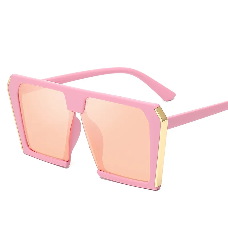 2022 Gafas de sol retro cuadradas con montura grande, gafas de sol para mujer con personalidad europea y americana, gafas de sol para hombre 01