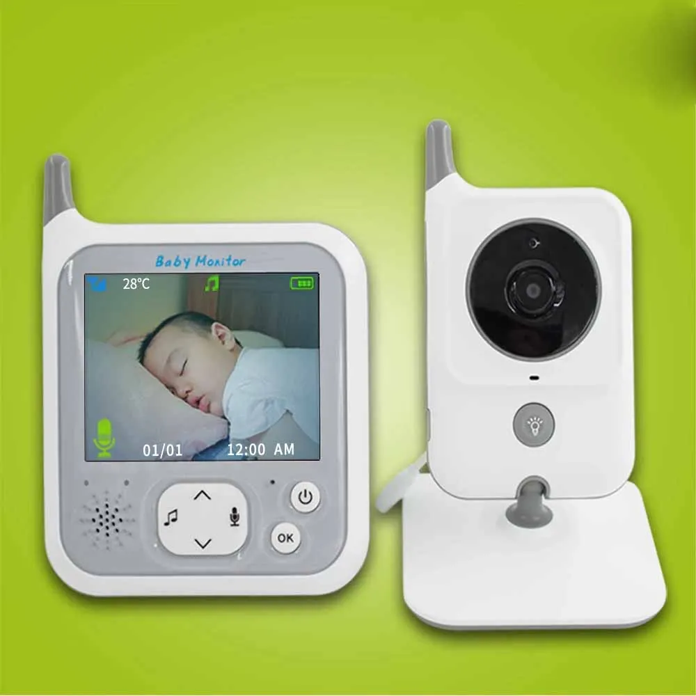3,2 дюйма беспроводного видео цвета детского монитора ночной ламп портативная камера безопасности няня IR светодиодное видение Intercom